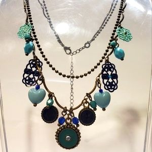 OHQ Y2K Enamel Charm double strand Necklace